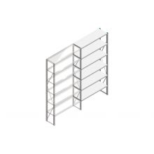 Aanbouwsectie Nedcon SF Legbordstelling 2500x1270x400mm hxbxd 6 niveaus Metaal Verzinkt 175kg Enkel