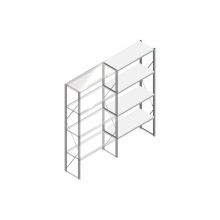 Aanbouwsectie Nedcon SF Legbordstelling 2500x1270x500mm hxbxd 4 niveaus Metaal Verzinkt 60kg Enkel