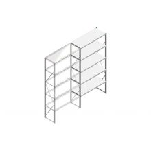 Aanbouwsectie Nedcon SF Legbordstelling 2500x1270x500mm hxbxd 5 niveaus Metaal Verzinkt 175kg Enkel