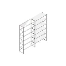 Aanbouwsectie Nedcon SF Legbordstelling 2500x1270x500mm hxbxd 6 niveaus Metaal Verzinkt 175kg Enkel