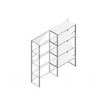 Aanbouwsectie Nedcon SF Legbordstelling 2500x1270x600mm hxbxd 4 niveaus Metaal Verzinkt 175kg Enkel