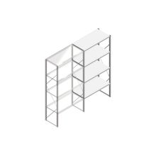 Aanbouwsectie Nedcon SF Legbordstelling 2500x1270x600mm hxbxd 4 niveaus Metaal Verzinkt 175kg Enkel