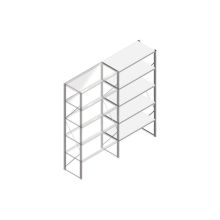 Aanbouwsectie Nedcon SF Legbordstelling 2500x1270x600mm hxbxd 5 niveaus Metaal Verzinkt 175kg Enkel