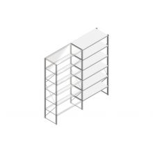 Aanbouwsectie Nedcon SF Legbordstelling 2500x1270x600mm hxbxd 6 niveaus Metaal Verzinkt 175kg Enkel