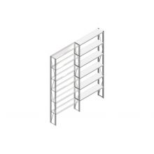 Aanbouwsectie Nedcon SF Legbordstelling 3000x1270x300mm hxbxd 6 niveaus Metaal Verzinkt 70kg Enkel