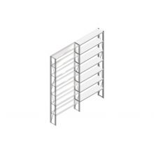 Aanbouwsectie Nedcon SF Legbordstelling 3000x1270x300mm hxbxd 7 niveaus Metaal Verzinkt 70kg Enkel