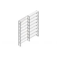 Aanbouwsectie Nedcon SF Legbordstelling 3000x1270x300mm hxbxd 8 niveaus Metaal Verzinkt 70kg Enkel