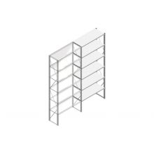 Aanbouwsectie Nedcon SF Legbordstelling 3000x1270x500mm hxbxd 6 niveaus Metaal Verzinkt 60kg Enkel