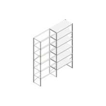 Aanbouwsectie Nedcon SF Legbordstelling 3000x1270x600mm hxbxd 6 niveaus Metaal Verzinkt 60kg Enkel