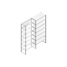 Aanbouwsectie Nedcon SF Legbordstelling 3000x1270x600mm hxbxd 7 niveaus Metaal Verzinkt 60kg Enkel