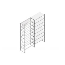 Aanbouwsectie Nedcon SF Legbordstelling 3000x1270x600mm hxbxd 8 niveaus Metaal Verzinkt 60kg Enkel