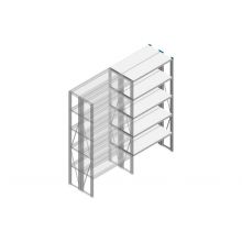 Aanbouwsectie Nedcon SF Legbordstelling 2000x970x600mm hxbxd 5 niveaus Metaal Verzinkt 200kg Dubbel