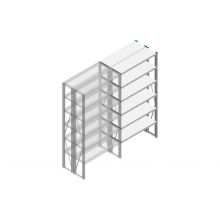 Aanbouwsectie Nedcon SF Legbordstelling 2000x970x600mm hxbxd 6 niveaus Metaal Verzinkt 200kg Dubbel
