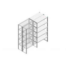 Aanbouwsectie Nedcon SF Legbordstelling 2000x970x800mm hxbxd 5 niveaus Metaal Verzinkt 200kg Dubbel