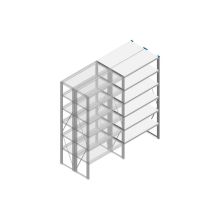 Aanbouwsectie Nedcon SF Legbordstelling 2000x970x800mm hxbxd 6 niveaus Metaal Verzinkt 80kg Dubbel