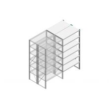 Aanbouwsectie Nedcon SF Legbordstelling 2000x970x1000mm hxbxd 6 niveaus Metaal Verzinkt 200kg Dubbel