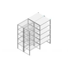 Aanbouwsectie Nedcon SF Legbordstelling 2000x970x1200mm hxbxd 5 niveaus Metaal Verzinkt 80kg Dubbel