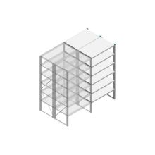 Aanbouwsectie Nedcon SF Legbordstelling 2000x970x1200mm hxbxd 6 niveaus Metaal Verzinkt 80kg Dubbel