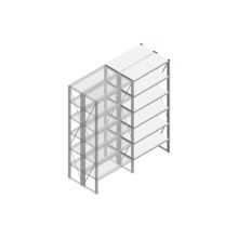 Aanbouwsectie Nedcon SF Legbordstelling 2200x970x800mm hxbxd 6 niveaus Metaal Verzinkt 80kg Dubbel