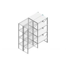 Aanbouwsectie Nedcon SF Legbordstelling 2200x970x1000mm hxbxd 4 niveaus Metaal Verzinkt 200kg Dubbel