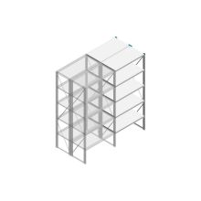 Aanbouwsectie Nedcon SF Legbordstelling 2200x970x1000mm hxbxd 5 niveaus Metaal Verzinkt 80kg Dubbel