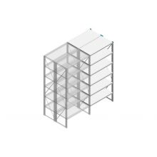 Aanbouwsectie Nedcon SF Legbordstelling 2200x970x1000mm hxbxd 6 niveaus Metaal Verzinkt 200kg Dubbel