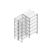 Aanbouwsectie Nedcon SF Legbordstelling 2200x970x1000mm hxbxd 6 niveaus Metaal Verzinkt 80kg Dubbel