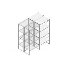 Aanbouwsectie Nedcon SF Legbordstelling 2200x970x1200mm hxbxd 4 niveaus Metaal Verzinkt 200kg Dubbel