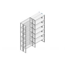Aanbouwsectie Nedcon SF Legbordstelling 2500x970x600mm hxbxd 6 niveaus Metaal Verzinkt 85kg Dubbel