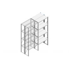 Aanbouwsectie Nedcon SF Legbordstelling 2500x970x800mm hxbxd 4 niveaus Metaal Verzinkt 200kg Dubbel