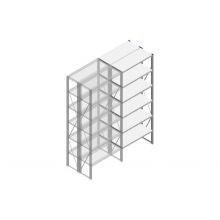 Aanbouwsectie Nedcon SF Legbordstelling 2500x970x800mm hxbxd 6 niveaus Metaal Verzinkt 200kg Dubbel