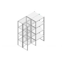 Aanbouwsectie Nedcon SF Legbordstelling 2500x970x1200mm hxbxd 4 niveaus Metaal Verzinkt 200kg Dubbel