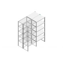 Aanbouwsectie Nedcon SF Legbordstelling 2500x970x1200mm hxbxd 5 niveaus Metaal Verzinkt 200kg Dubbel