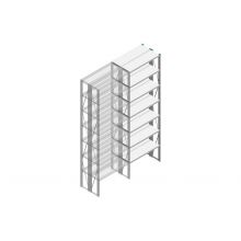 Aanbouwsectie Nedcon SF Legbordstelling 3000x970x600mm hxbxd 7 niveaus Metaal Verzinkt 200kg Dubbel