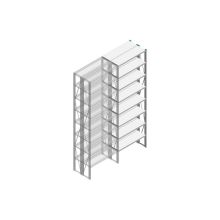 Aanbouwsectie Nedcon SF Legbordstelling 3000x970x600mm hxbxd 8 niveaus Metaal Verzinkt 85kg Dubbel