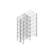 Aanbouwsectie Nedcon SF Legbordstelling 3000x970x1000mm hxbxd 6 niveaus Metaal Verzinkt 200kg Dubbel