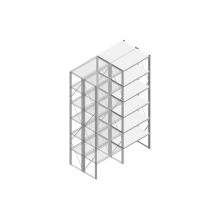 Aanbouwsectie Nedcon SF Legbordstelling 3000x970x1000mm hxbxd 6 niveaus Metaal Verzinkt 200kg Dubbel