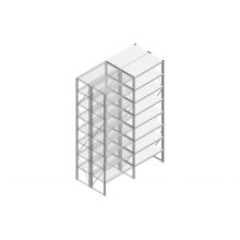 Aanbouwsectie Nedcon SF Legbordstelling 3000x970x1000mm hxbxd 8 niveaus Metaal Verzinkt 200kg Dubbel