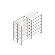 Aanbouwsectie Nedcon SF Legbordstelling 2000x1270x1000mm hxbxd 6 niveaus Metaal Verzinkt 175kg Dubbel