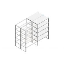 Aanbouwsectie Nedcon SF Legbordstelling 2000x1270x1200mm hxbxd 5 niveaus Metaal Verzinkt 175kg Dubbel