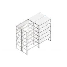 Aanbouwsectie Nedcon SF Legbordstelling 2000x1270x1200mm hxbxd 6 niveaus Metaal Verzinkt 60kg Dubbel