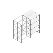 Aanbouwsectie Nedcon SF Legbordstelling 2200x1270x1200mm hxbxd 4 niveaus Metaal Verzinkt 60kg Dubbel