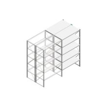 Aanbouwsectie Nedcon SF Legbordstelling 2200x1270x1200mm hxbxd 5 niveaus Metaal Verzinkt 175kg Dubbel