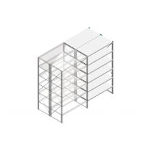 Aanbouwsectie Nedcon SF Legbordstelling 2200x1270x1200mm hxbxd 6 niveaus Metaal Verzinkt 60kg Dubbel