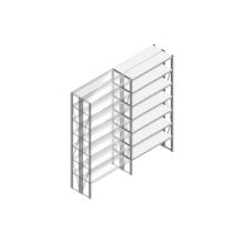 Aanbouwsectie Nedcon SF Legbordstelling 2500x1270x600mm hxbxd 7 niveaus Metaal Verzinkt 175kg Dubbel