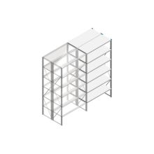 Aanbouwsectie Nedcon SF Legbordstelling 2500x1270x1000mm hxbxd 6 niveaus Metaal Verzinkt 175kg Dubbel