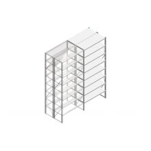 Aanbouwsectie Nedcon SF Legbordstelling 3000x1270x1000mm hxbxd 8 niveaus Metaal Verzinkt 60kg Dubbel