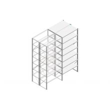 Aanbouwsectie Nedcon SF Legbordstelling 3000x1270x1200mm hxbxd 7 niveaus Metaal Verzinkt 60kg Dubbel