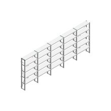 Voordeelrij Nedcon SF Legbordstelling 2000x5030x300mm hxbxd 5 niveaus Metaal Verzinkt 85kg Enkel