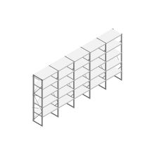 Voordeelrij Nedcon SF Legbordstelling 2500x5030x600mm hxbxd 5 niveaus Metaal Verzinkt 80kg Enkel
